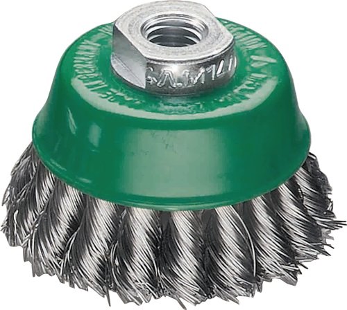 LESSMANN 482817 Topfbürste  Ø 65 mm M14 Drahtstärke 0,5 mm Edelstahl 12500 min-¹