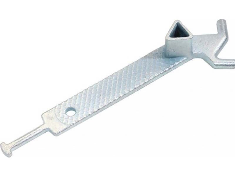 280 Dreikantschlüssel mit Haken Grauguss passend für Absperrpfosten