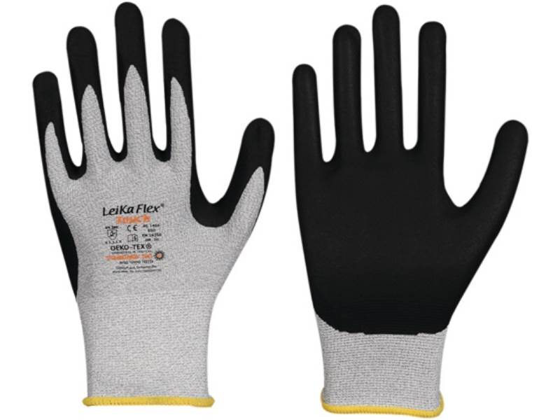 LEIPOLD 1464 Handschuhe LeikaFlex® Touch 1464 Gr.10 grau/schwarz EN 388 Nylon