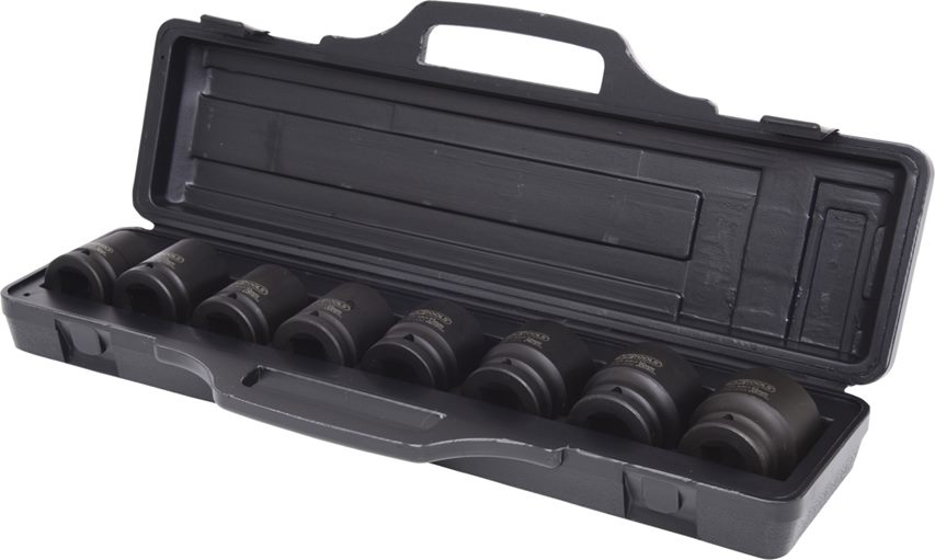 KS Tools 515.0210 3/4'' Sechskant-Kraft-Stecknuss-Satz, 8-tlg. kurz, 24-38mm