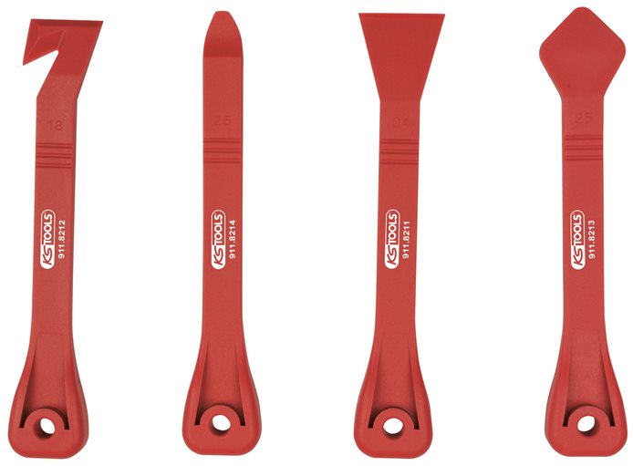 KS Tools 911.8210 Kunststoffkeil- und Glasschaber-Satz, 4-tlg.