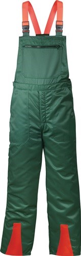 FELDTMANN 22772-50 Schnittschutzlatzhose FICHTE Größe 50 grün/rot