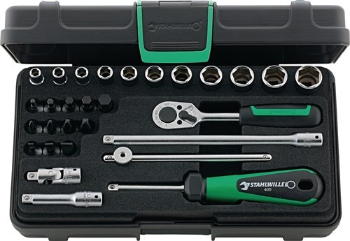 STAHLWILLE 96011136 Steckschlüssel-Satz 40/23/6 29-teilig 1/4 '' Schlüsselweiten