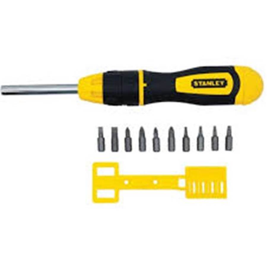 Stanley 0-68-010 Bitschraubendreher 10 Bits +Ratsche