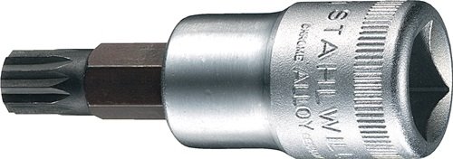 STAHLWILLE 03060008 Steckschlüsseleinsatz 54 X 1/2 '' Innen-Vielzahn M8 Länge 60