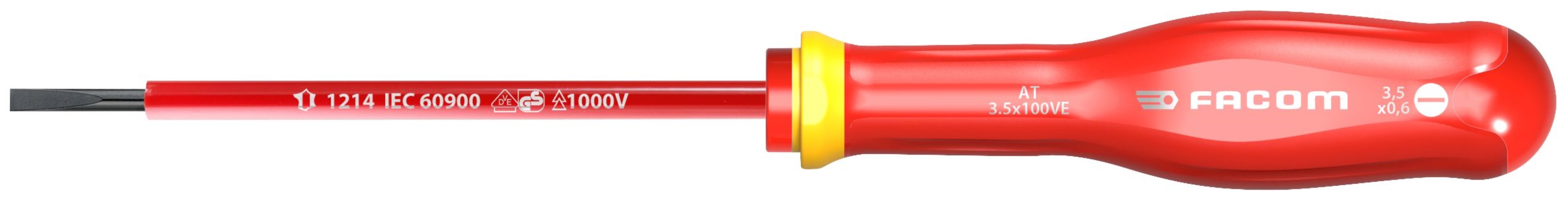 Facom AT3.5X100VE Schraubendreher PROTWIST 1000V 3,5 mm