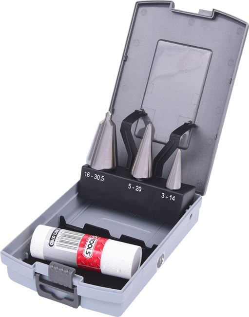 KS Tools 336.0543 HSS Co Blechschälbohrer-Satz, Kunststoffkassette 4-tlg.