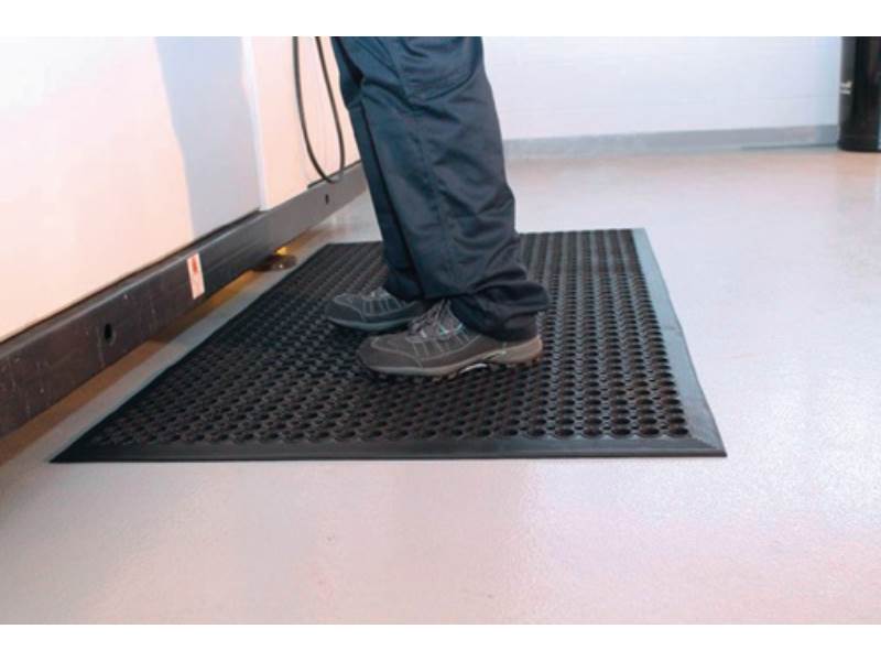 COBA RP010001 Arbeitsplatzbodenbelag  Fertigmatte L1500xB900xS10mm schwarz Gummi