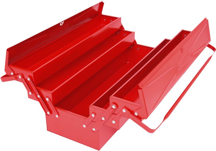 KS Tools 999.0125 Werkzeugkiste Metall, 5 Fächer, 550mm