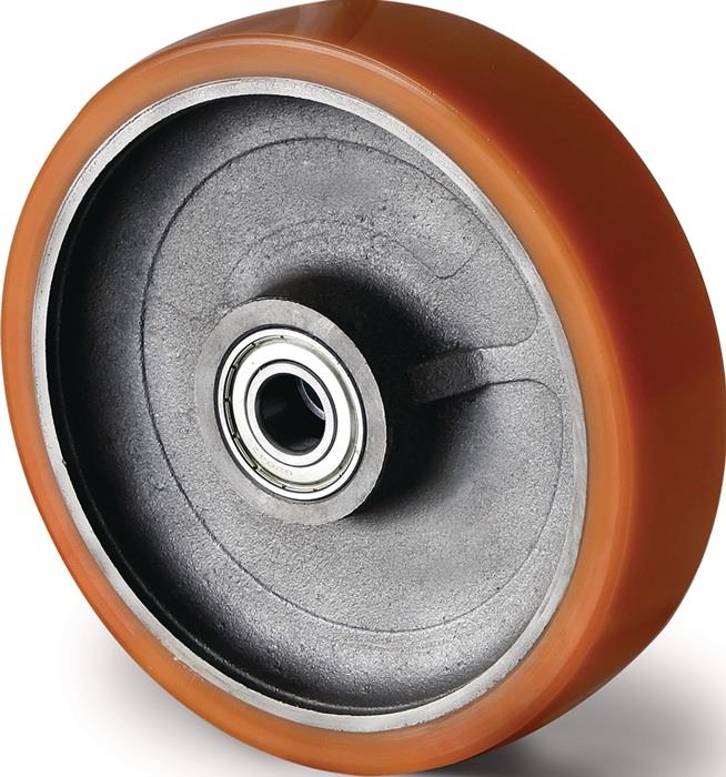 TECWERK  Ersatzrad  Rad-Ø 125 mm Tragfähigkeit 700 kg Polyurethan/Guss Achs-Ø 20