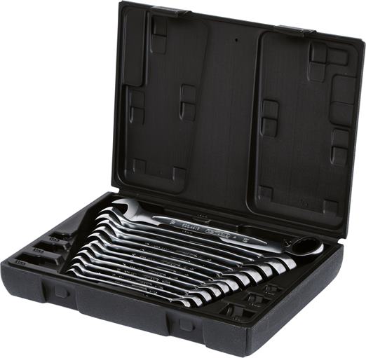 KS Tools 503.4665 GEARplus Ratschenringmaulschlüssel-Satz, umschaltbar,12-tlg.