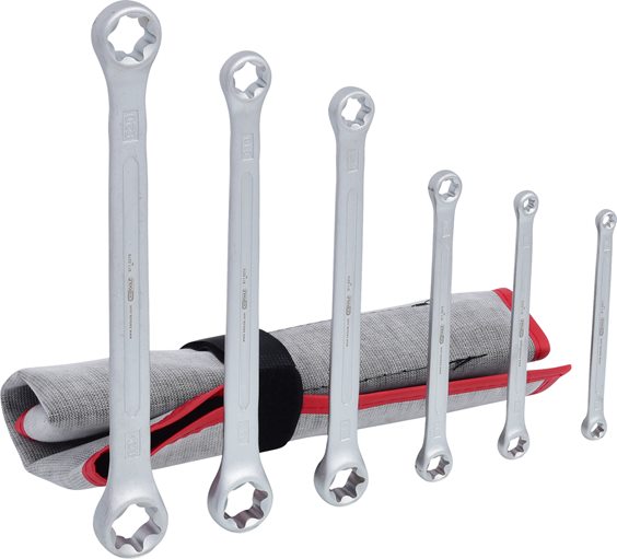 KS Tools 911.0370 CLASSIC Torx-E-Doppel-Ringschlüssel-Satz, 6-tlg.