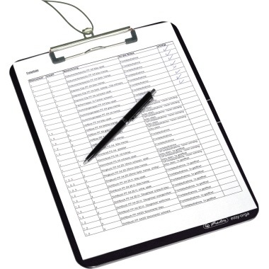 Herlitz Klemmbrett 11205663 DIN A4 PS opak schwarz