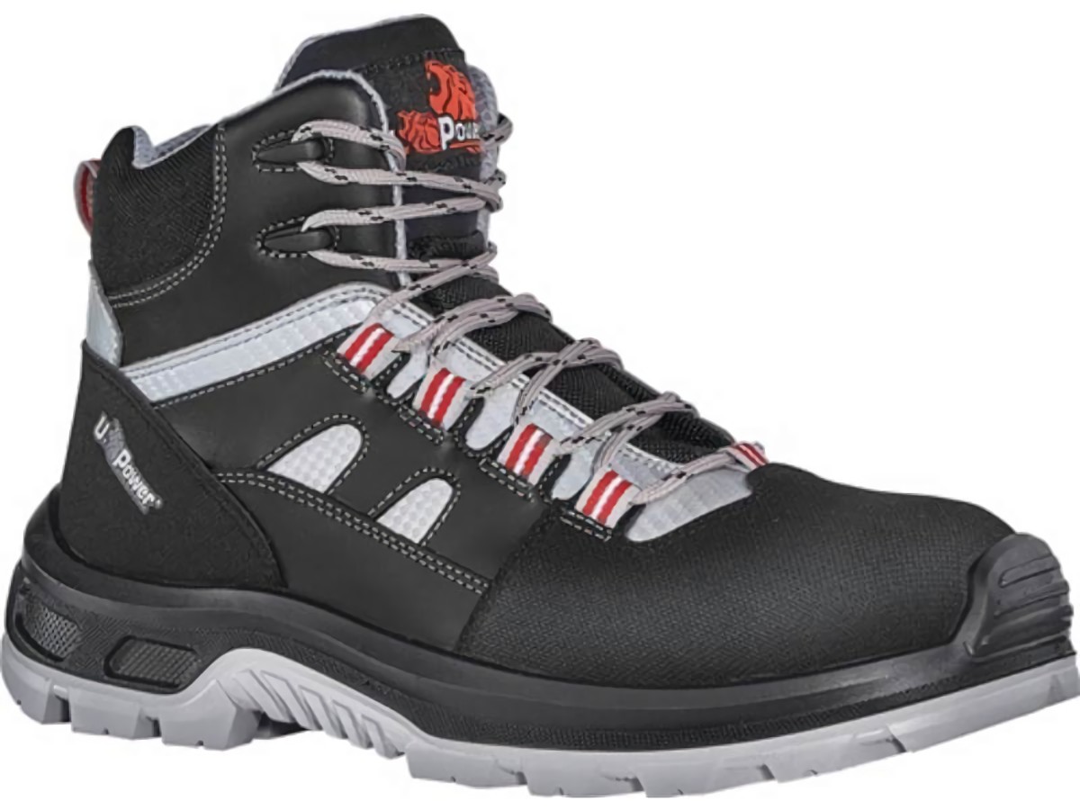 U.POWER UC10014-45 Sicherheitsstiefel Cross Größe 45 W. 11 schwarz/grau/rot S3S