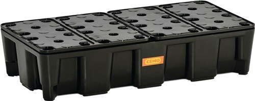 CEMO 10707 Auffangwanne  35 l L800xB400xH180mm Polyethylen mit PE-Rost