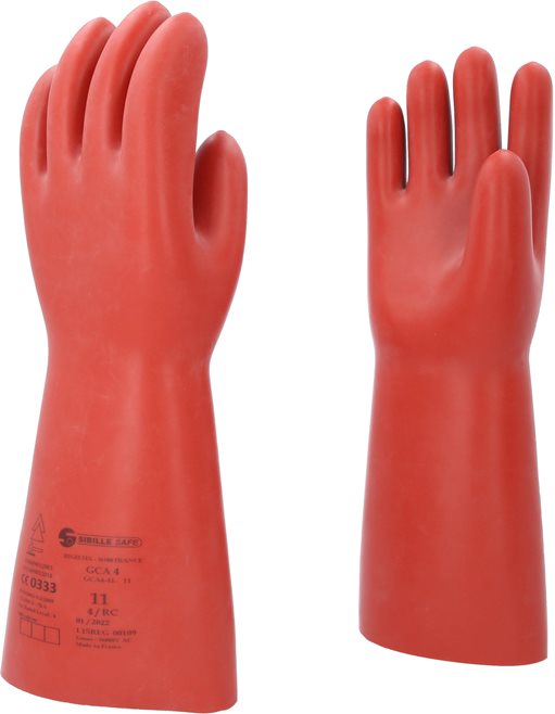 KS-Tools 117.0100 Elektriker-Schutzhandschuh mit Schutzisolierung, Größe 11, rot