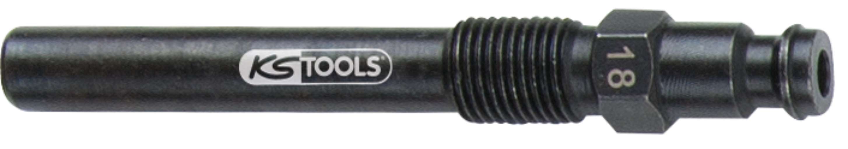 KS Tools 150.3678 Glühkerzen Adapter, M10x1,0 mit Außengewinde, Länge 75 mm
