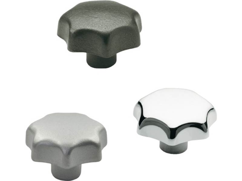 GANTER 6336-KT-40-M8-K Sterngriff DIN 6336 mit Gewindebuchse Kunststoff d1 40 mm