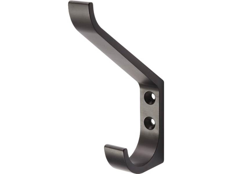 HERMETA 0148-18E Huthaken 0148 einfach Ausladung 86,5 mm Aluminium schwarz kunst