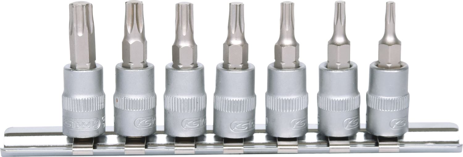KS Tools 911.1458 1/4'' Bit-Stecknuss-Satz Torx, 7-tlg., T10-T40
