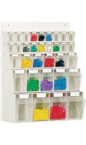 LOCKWEILER 1573313 Klarsichtmagazin  H684xB600xT185mm 18 x A, 6 x B, 5 x C, 4 x