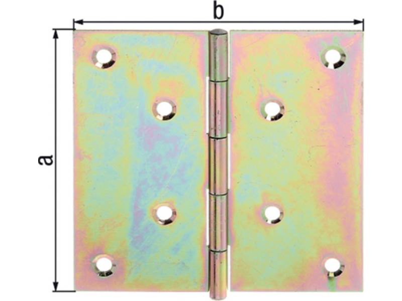 GAH 346027 Scharnier  Höhe 100 mm Breite 100 mm Stärke 1,2 mm Stahl galvanisch g