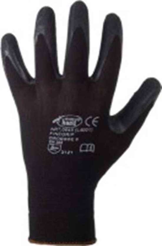Stronghand FINEGRIP, Mech. SchutzhandschuhMaterial: Nylon mit LatexbeschichtungNorm: DIN EN 388 PSA-Kategorie: 2Farbe: SchwarzProfi-QualitätFeinstrick, nahtlosLatex-Innenhandbeschichtungsehr gute Passform