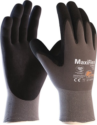 ATG 2440-10 Handschuhe MaxiFlex® Ultimate 34-874 Größe 10 grau/schwarz Nylon m.