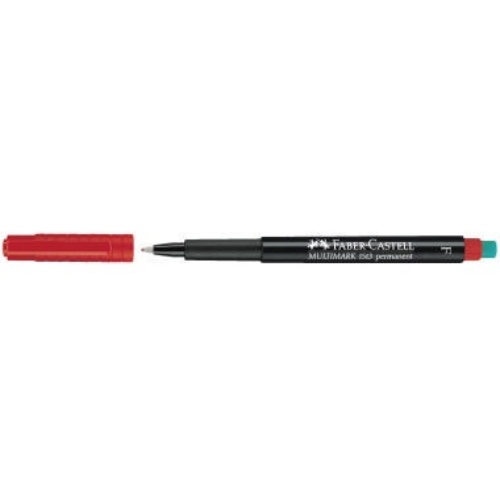 Faber-Castell Folienschreiber MULTIMARK 151321 F mit Radierer rt