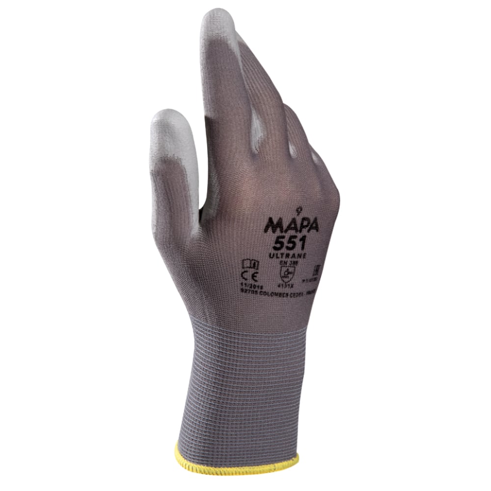 Gr .7 *ULTRANE 551* MAPA® HANDSCHUHE grau *ULTRANE 551* MAPA® GLOVES
