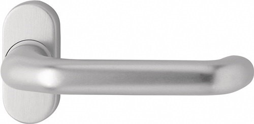 EDI 1300/2033/01 Profiltürdrückerlochteil 1300/2033 Aluminium F1 oval 8 mm gekrö