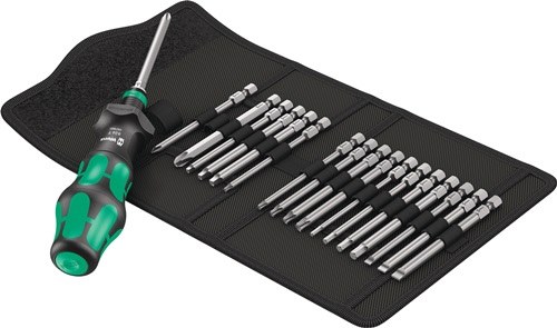 WERA 5057483001 Bitsortiment KK Turbo Imperial 1 19-teilig Schlitz/PH/TORX®/6Kt.