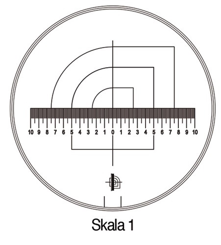 SCHWEIZER 09450 Messskala Tech-Line Skala-Ø 25/2,5 mm Duo-Skala 1 - Standard