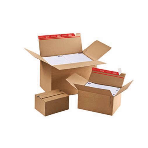 ColomPac Versandkarton CP141.101 DIN A5+ 22,9x5-11,5x16,4cm braun