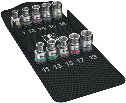 WERA 05004203001 Steckschlüssel-Satz 8790 HMC HF 10-teilig 1/2 '' 10 - 19 mm für