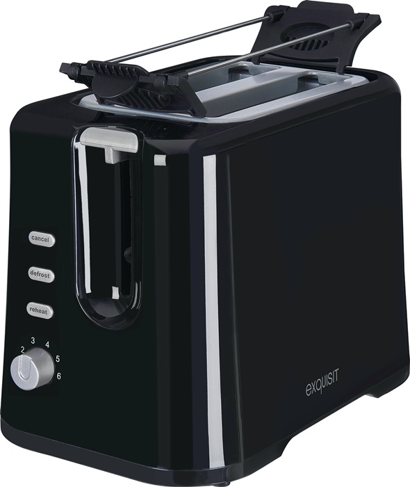 EXQUISIT 5010161 2-Schlitz Toaster TA 3102 swi 870 W schwarz-Inox 2 Toastscheibe