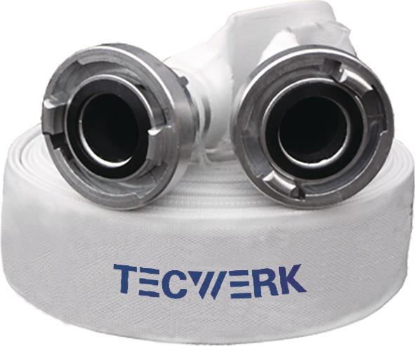 TECWERK 2000350131 Bau-/Industrieschlauch ID 75mm L.20m weiß TECWERK 2000350131