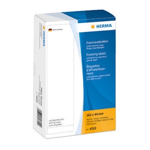 HERMA Frankieretikett 4322 163x44mm einzeln weiß 500 St./Pack.