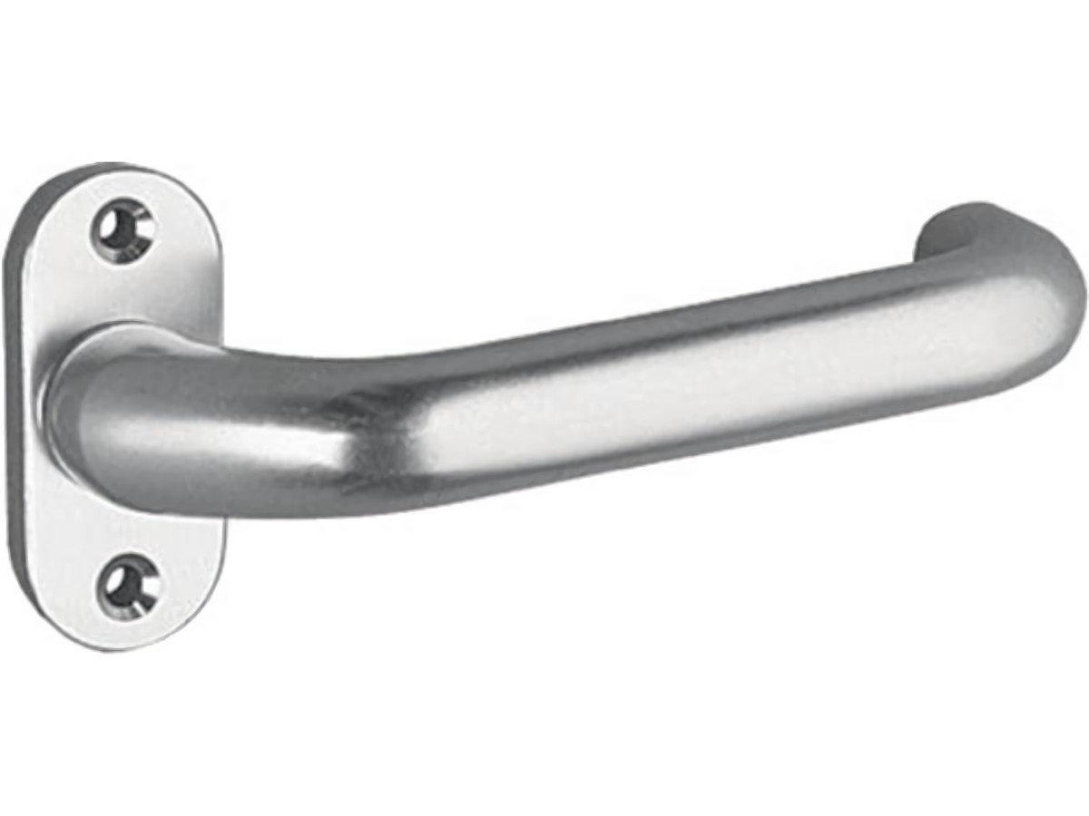 EDI 1308/0000/01 Profiltürdrückerlochteil 1308/0000 Aluminium F1 oval 8 mm gekrö