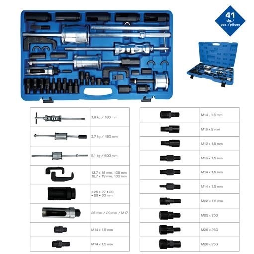 Brilliant Tools  BT551010 Injektor-Auszieher-Satz, 41-tlg.