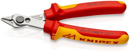 KNIPEX 78 06 125 Elektronik-Seitenschneider Electronic Super-Knips® Länge 125 mm