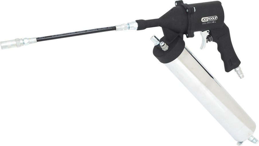 KS Tools 515.3900 Druckluft-Fettpresse mit flexiblem Schlauch und Düse