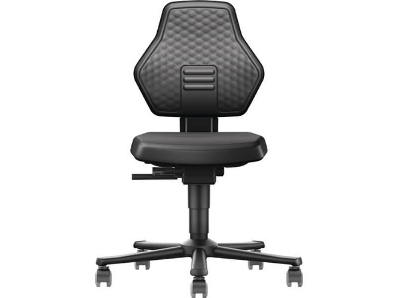 BIMOS 9073-0551 Arbeitsdrehstuhl Air Flow Rollen Kunstlederpolster schwarz 450-6