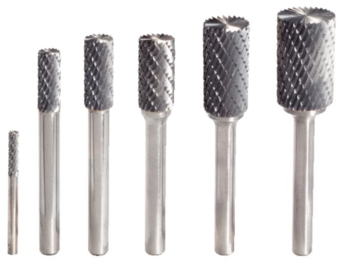 KS Tools 515.3231 HM Zylinder-Frässtift Form A mit Stirnverzahnung, 3mm