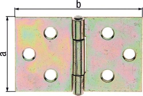 GAH 361280 Scharnier  Höhe 60 mm Breite 90 mm Stärke 1,25 mm Edelstahl breit