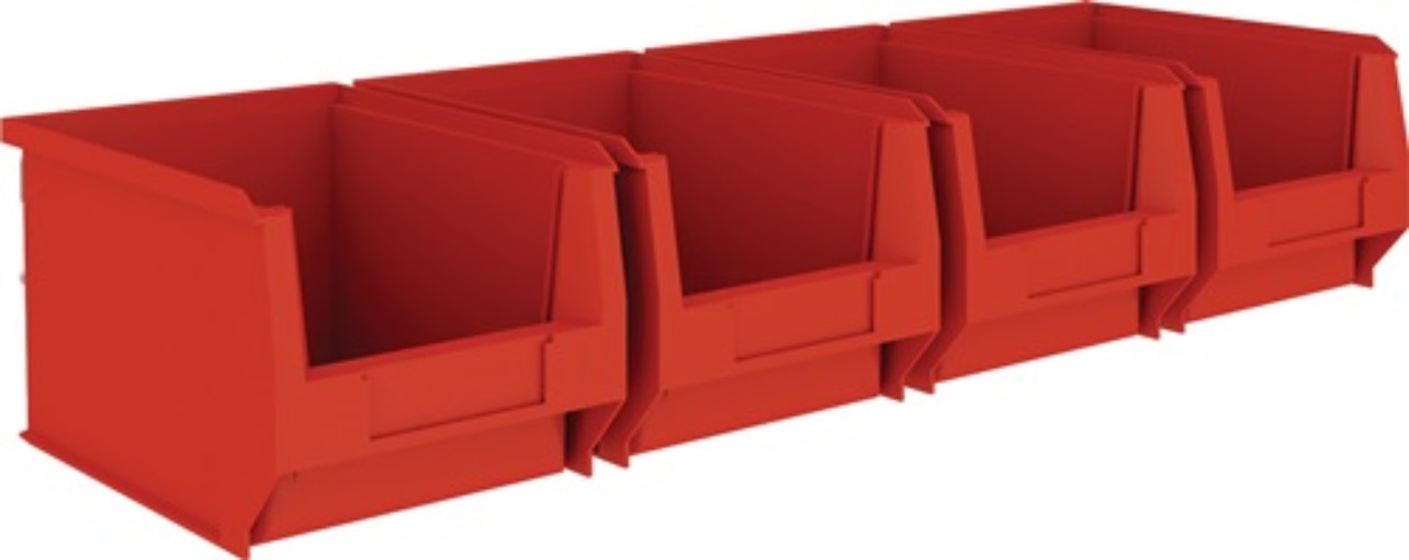 MAUSER 39017071 Sichtlagerkasten-Set  H140xB602xT250mm Stahl verzinkt mit Sichtl