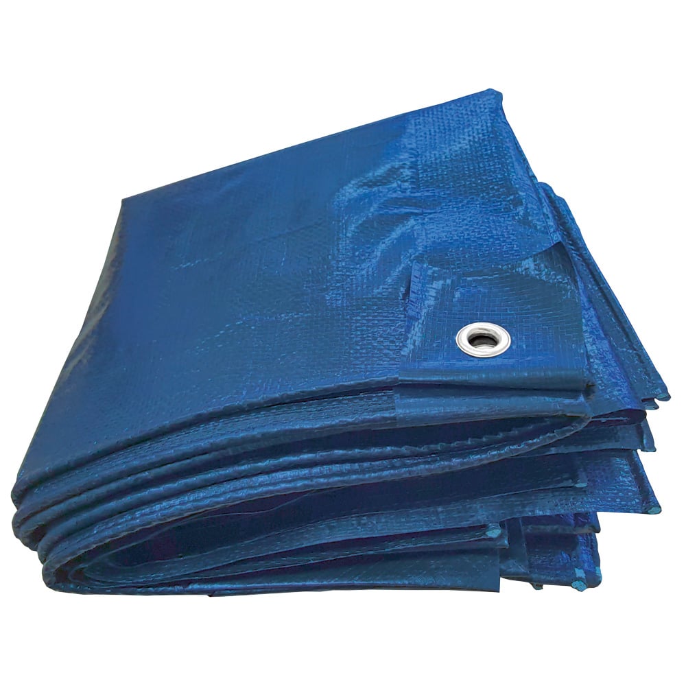 Gr .10 x 12 Meter PE-GEWEBEPLANE   250g/m²   BLAU blau PE-tarpaulin   250g/m²