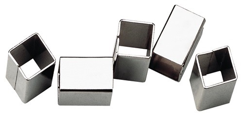 EDI 0554/0809/00 Ausgleichshülse Metall f. Vierkantstift von 8 auf 9 mm Länge 30
