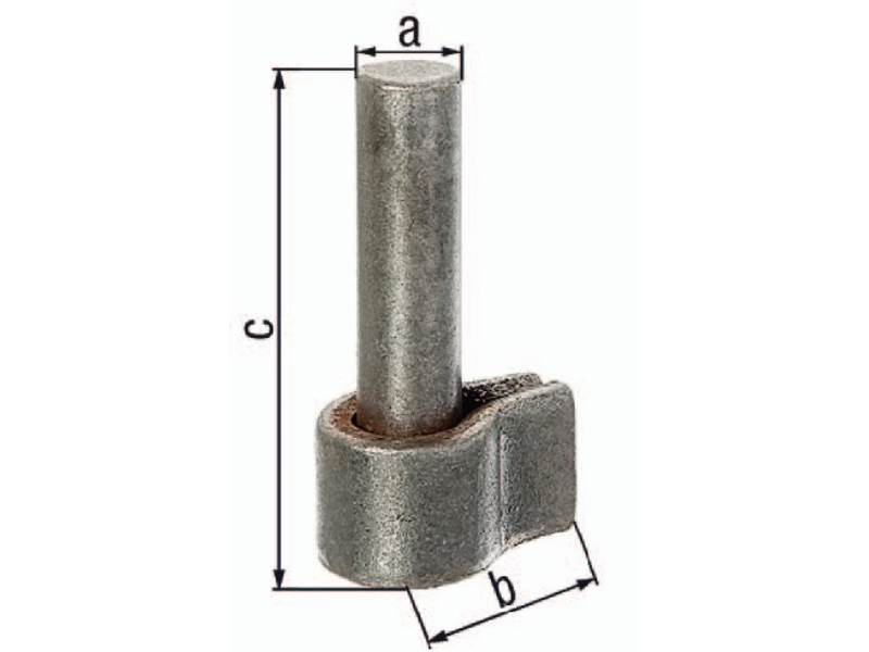GAH 411022 Kloben  zum Anschweißen 20x50mm Stahl roh