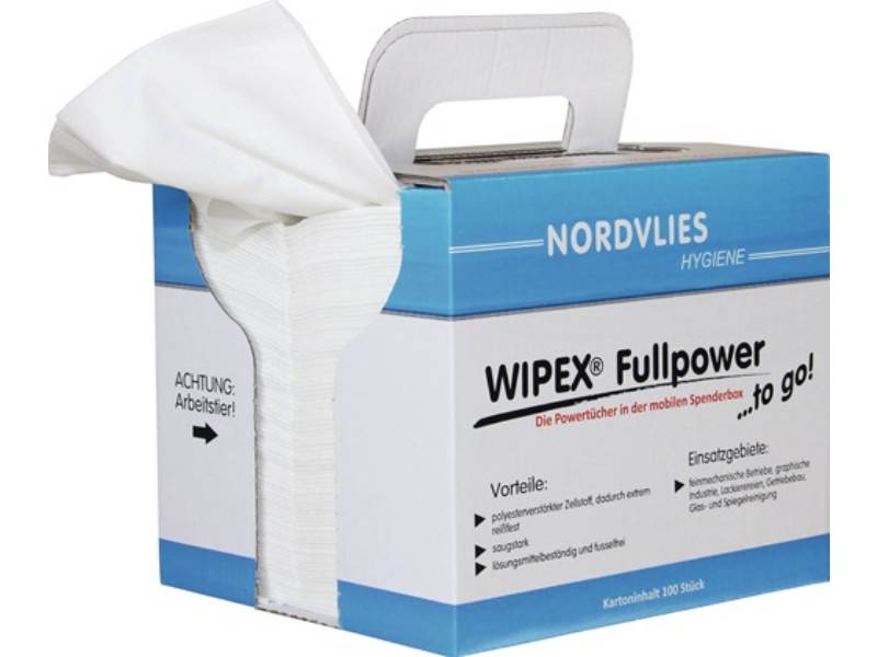 WIPEX 140540T Putztuch WIPEX Fullpower TO GO'' L.ca.380 mmxB.ca.320 mm weiß z-g